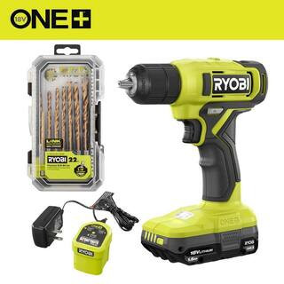 ONE+ 18V Cordless 3/8 in. Drill/Driver Kit with 1.5 Ah Battery, Charger, and Titanium Drill Bit Set (22-Piece) | The Home Depot