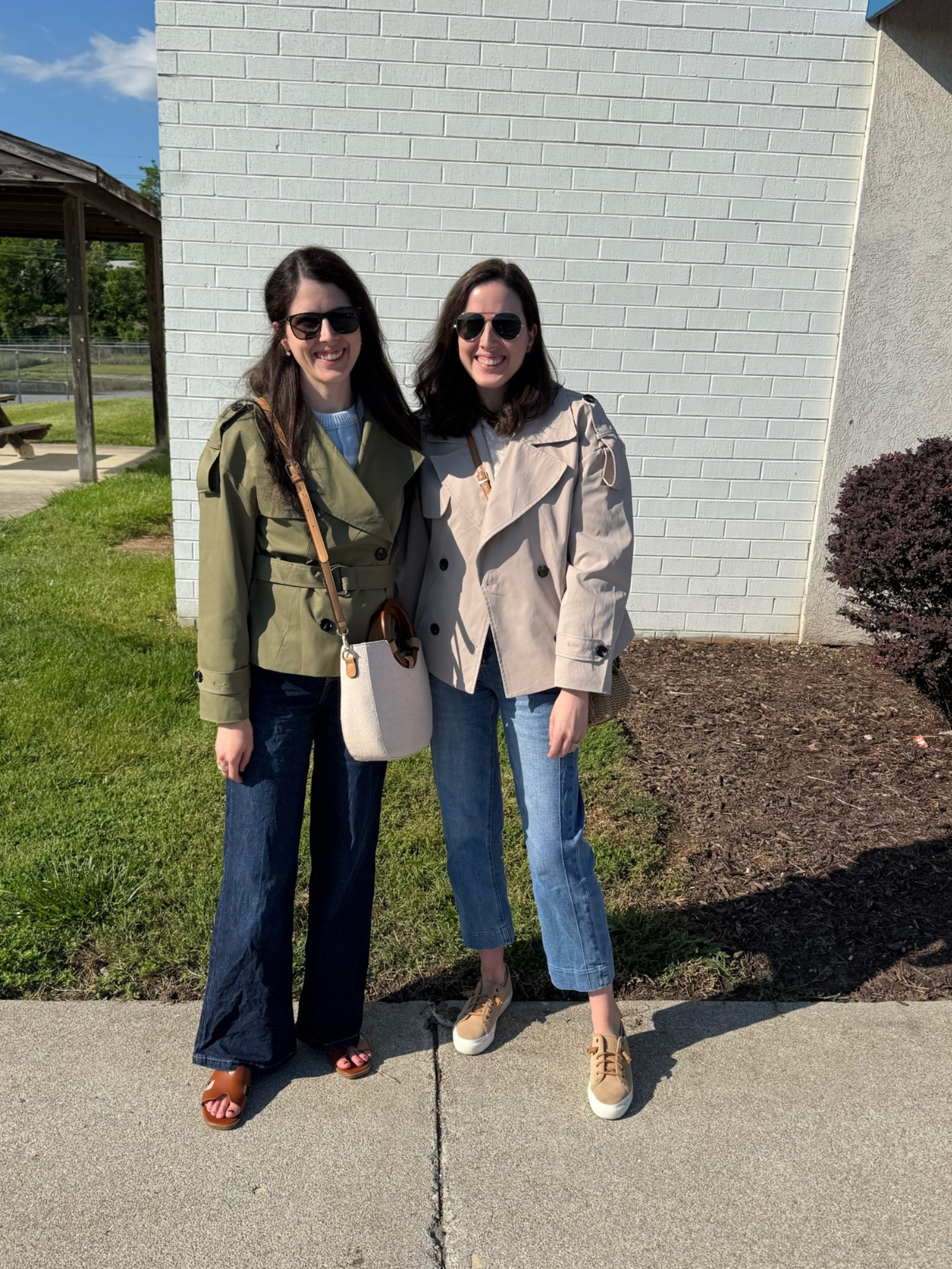 Showed up twinning in crop trench coats to look at kitchen cabinets and countertops

#LTKdayinmylife #LTKootd #LTKSeasonal