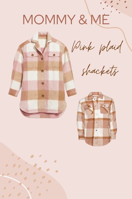 Mommy and me jackets, pink plaid shackets, coats. Winter 2022! Mom and daughter matching outfits 🤍

#LTKkids #LTKfamily #LTKbaby