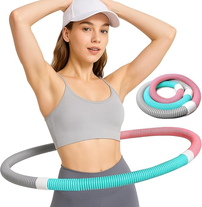 Soft Spring Hula Hoop for Adults Foldable Slimming Fitness Weight Loss Waist-Friendly Design Home... | Amazon (US)