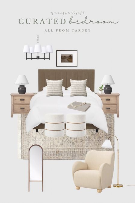 Curated bedroom, all from Target! Create and affordable bedroom with these bedroom furniture finds! The walnut colored bed is my favorite.

Nightstands, bedding, bed, chandelier

#LTKFind #LTKstyletip #LTKhome
