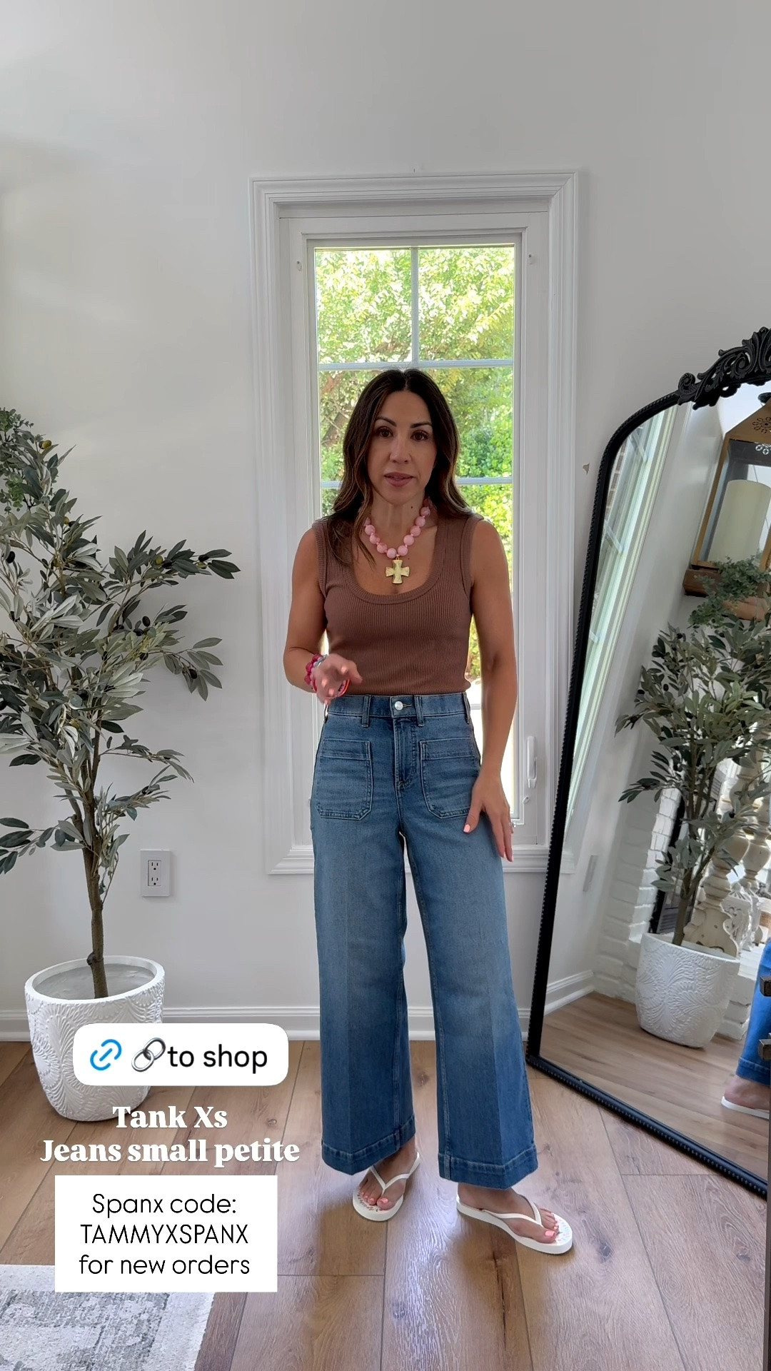 Spanx code TAMMYXSPANX for new orders. Jewelry code HOUSEOFLEO20. Cropped jeans small petite. Tank top XS.

#LTKOver40 #LTKPetite