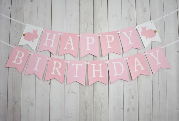 Some Bunny is One Birthday Party Baby Shower Flag Pennant | Etsy | Etsy (US)