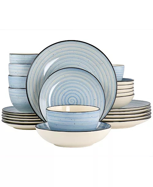 Gia 24 Pc. Dinnerware Set, Service for 6 | Macy's