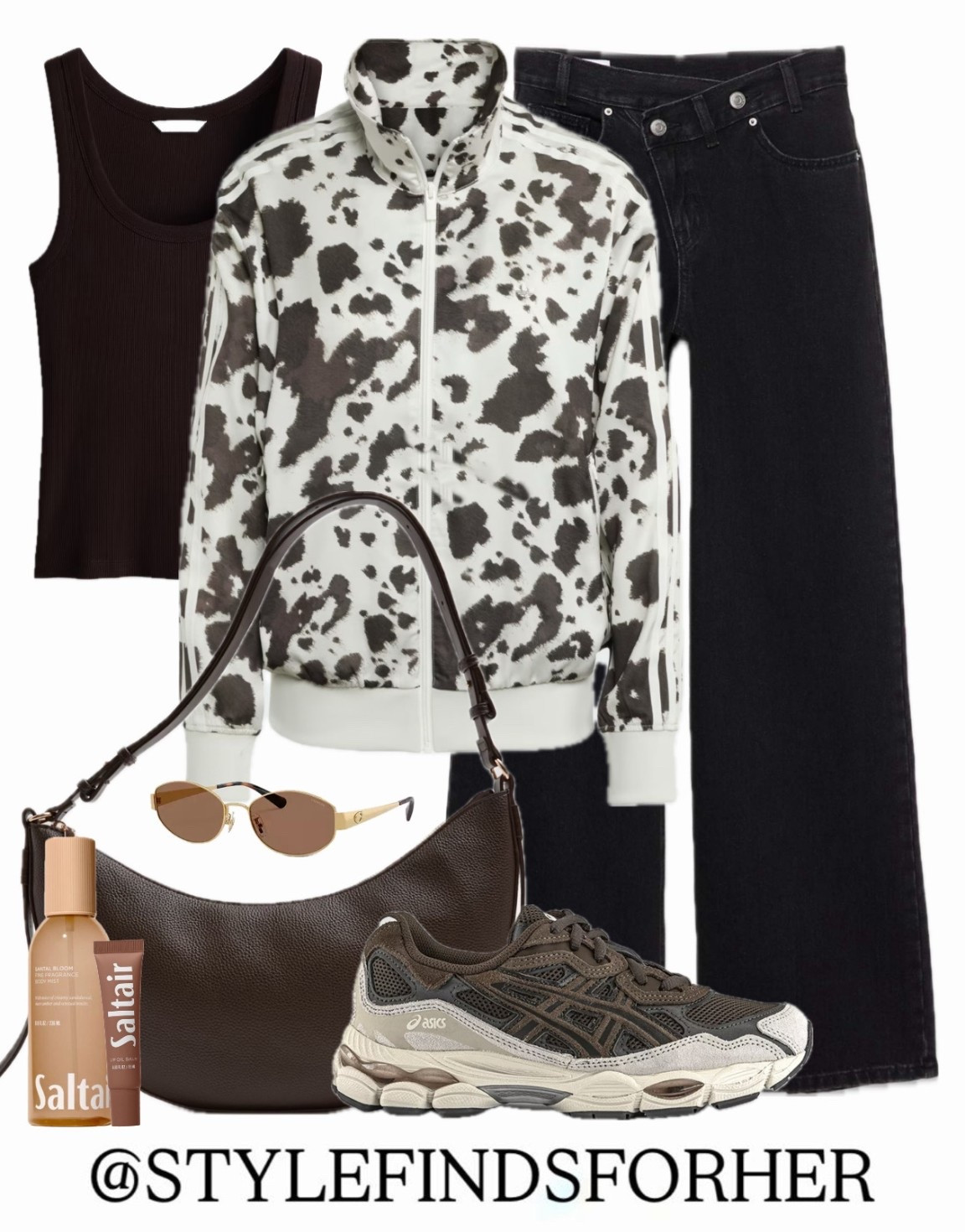 Cow print adidas track jacket paired with cross waist jeans, chocolate brown ASICS and a slouchy handbag. I am obsessed with the new trainers, the perfect colour 😩😭


cow print jacket • brown outfit • neutral outfit ideas • black wide leg jeans • brown trainers • sporty chic outfit • everyday casual style • chocolate brown outfit • neutral spring outfit

#LTKuk #LTKspring #LTKshoes