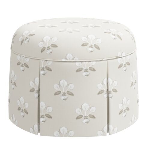 Liza Skirted Ottoman, Block Vase Floral | One Kings Lane