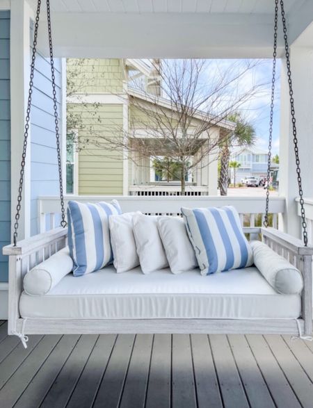 Is it cold where you are and need a nice escape to the beach!? At our vacation rental, Hola Beaches 30A, this is probably my favorite spot! Love this Ballard Designs porch swing for a cozy morning with my cup of coffee or an afternoon nap with that ocean breeze coming in! 

coastal design, coastal decor, home decor ideas, simple home decor, vacation rental decor, coastal style, porch swing

#LTKtravel #LTKswim #LTKunder100

#LTKSeasonal #LTKsalealert #LTKhome