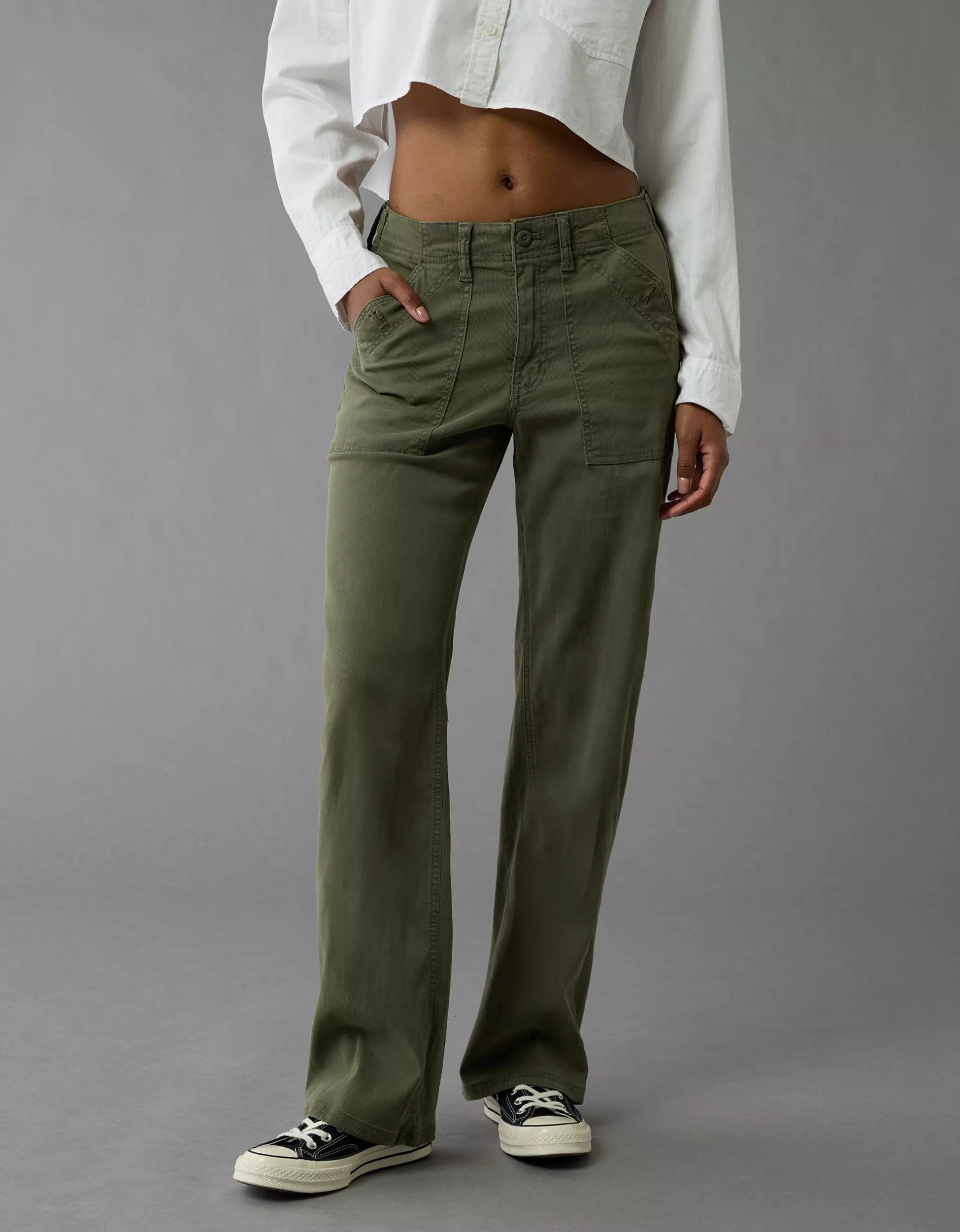AE Stretch High-Waisted Stovepipe Utility Pant | American Eagle Outfitters (US & CA)