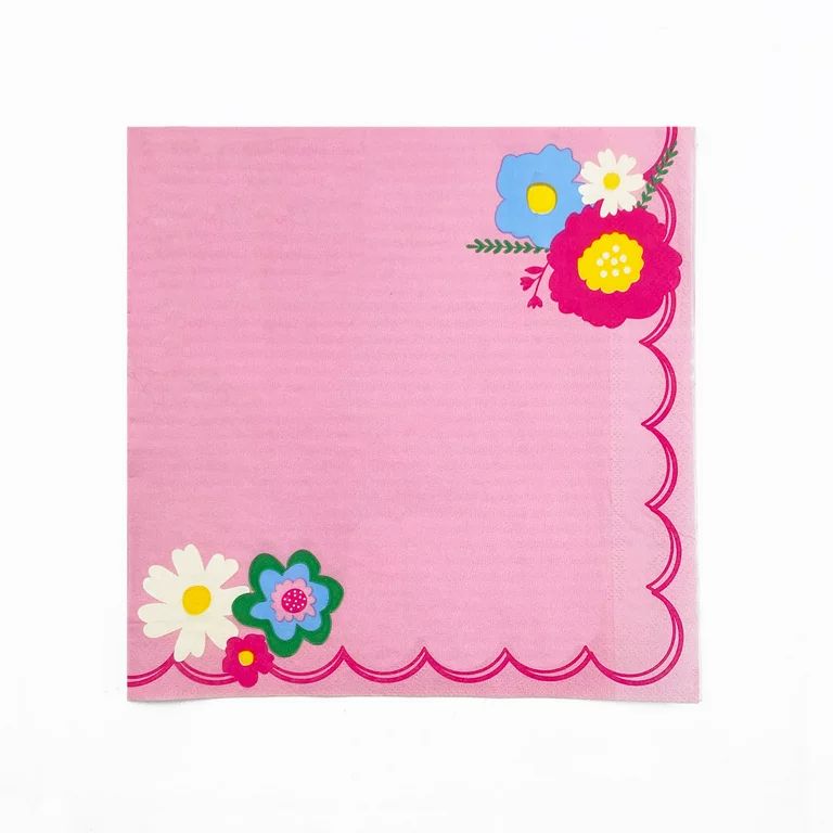 Packed Party 'Spring Blooms' 8" Disposable Dinner Napkin, 2-Pack Bundle, 40 pcs | Walmart (US)