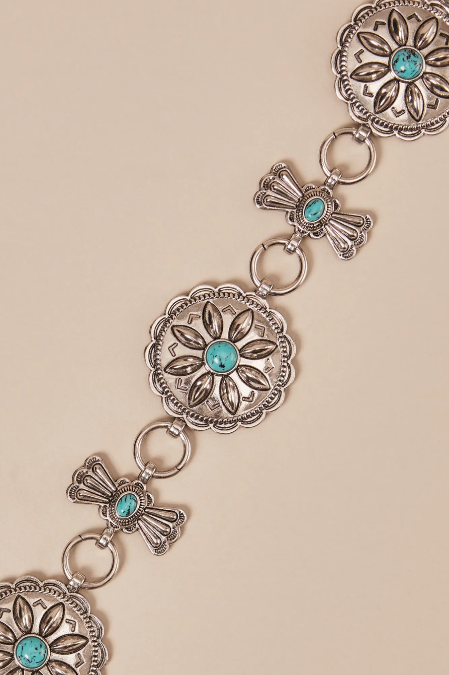 METAL TURQ CHAIN BELT | Lucky Brand