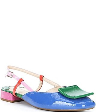 Alex Marie Micah Patent Colorblock Ornamented Slingback Flats - 7.5 | Dillard's