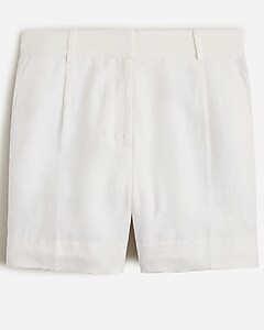 High-rise pleated suit short in Chelsea linen-cupro blend | J. Crew US