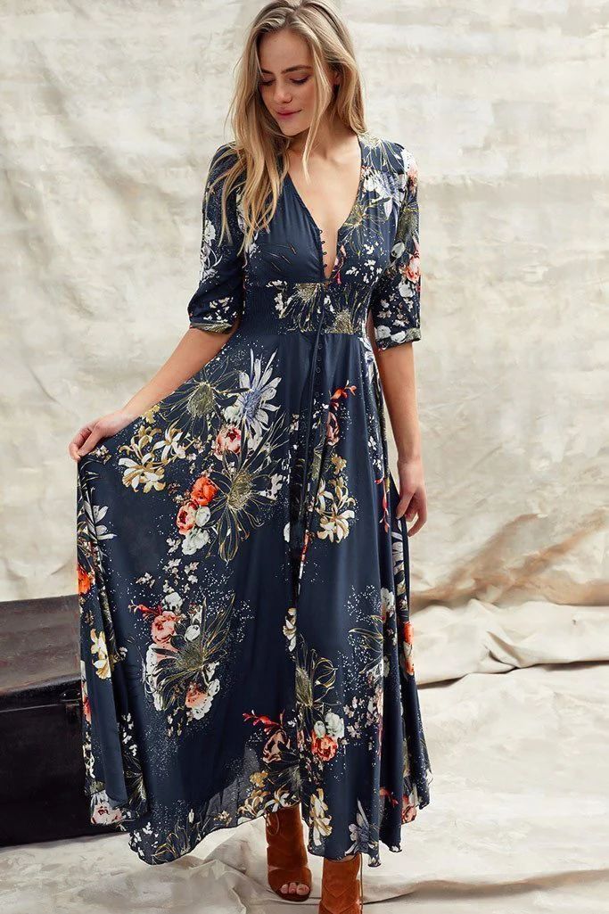 Indigo Maxi Dress | Salty Crush