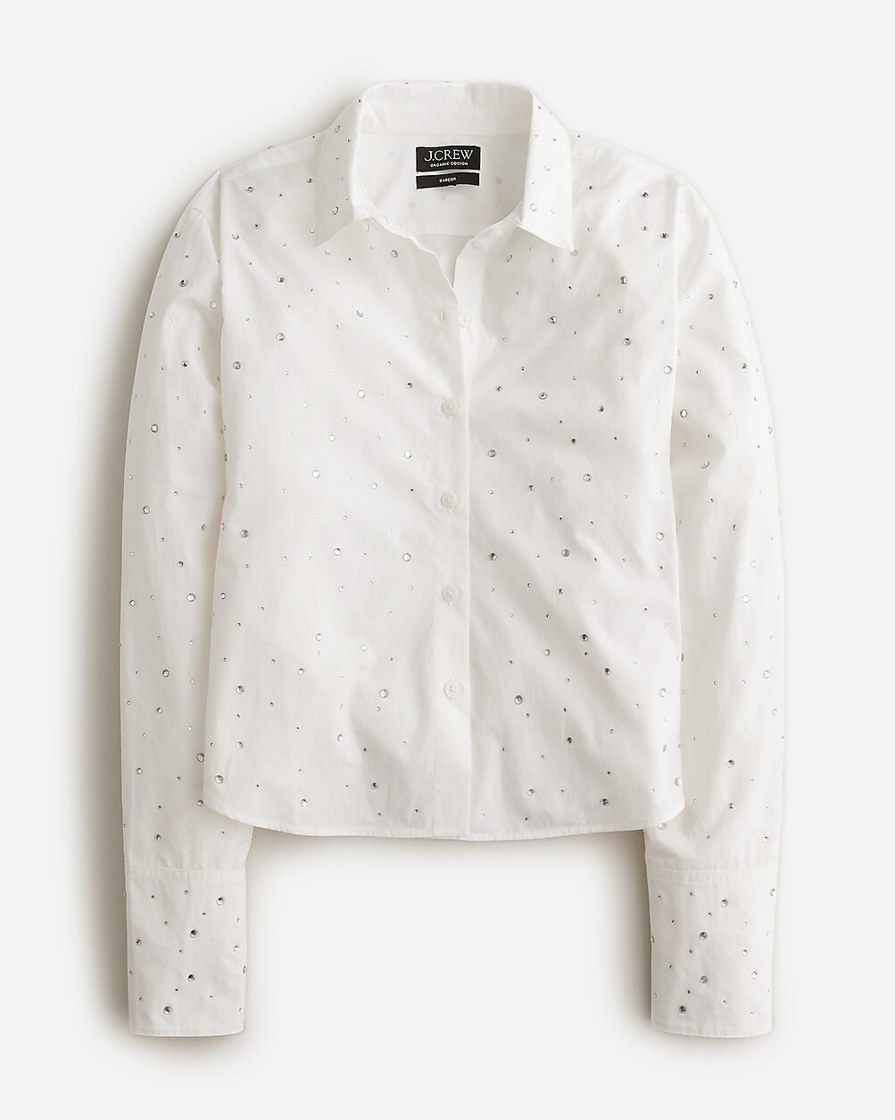Cropped garçon shirt with crystals | J. Crew US