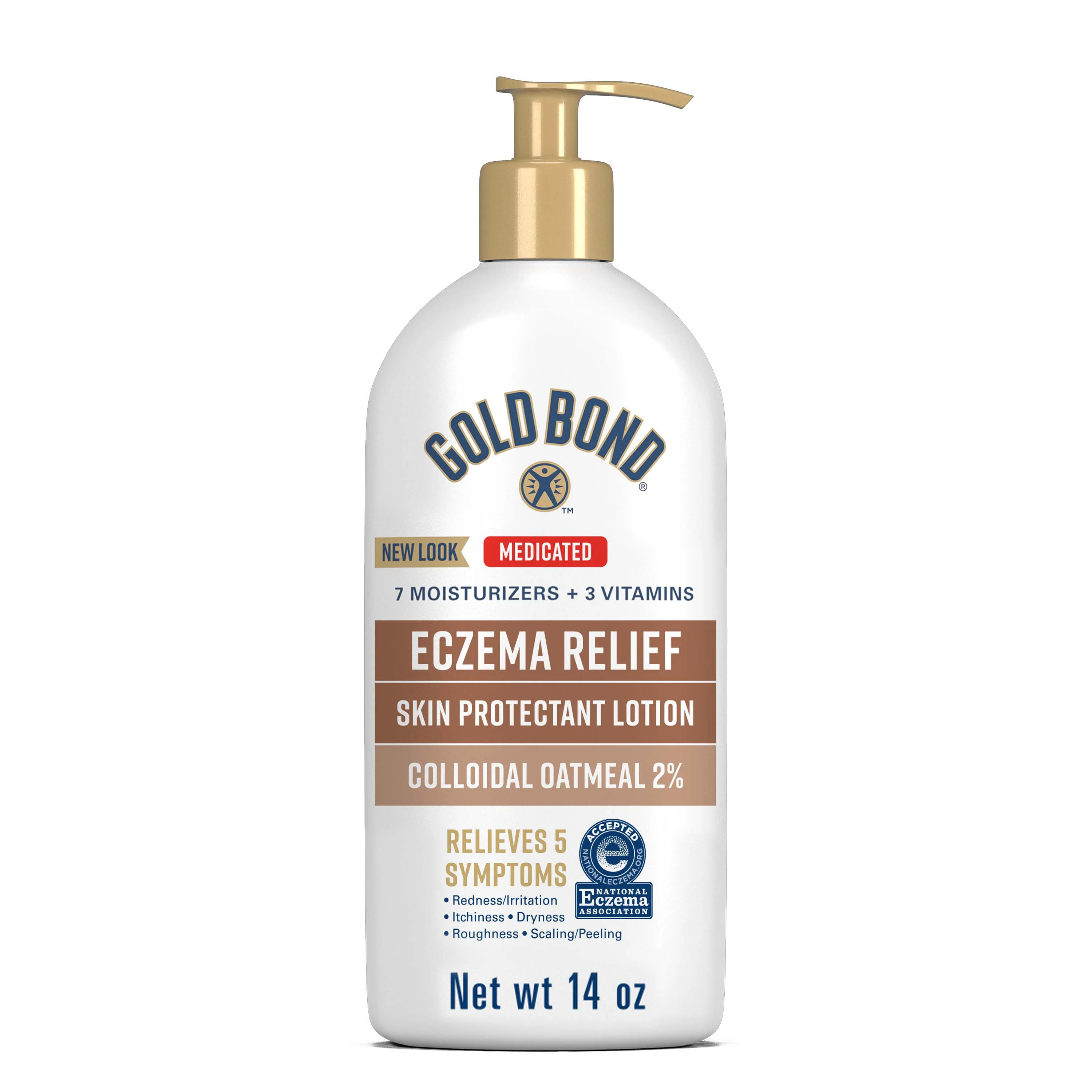 Gold Bond Medicated Eczema Relief Body Lotion, Extra Strength Moisturizer for Dry Skin, 14 oz | Walmart (US)