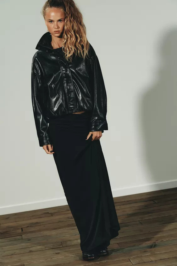 FAUX LEATHER VOLUME JACKET | Zara US