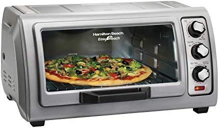 Amazon.com: Hamilton Beach 6-Slice Countertop Toaster Oven with Easy Reach Roll-Top Door, Bake Pa... | Amazon (US)