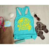 Beach Please Racer Back Tank | Etsy (US)