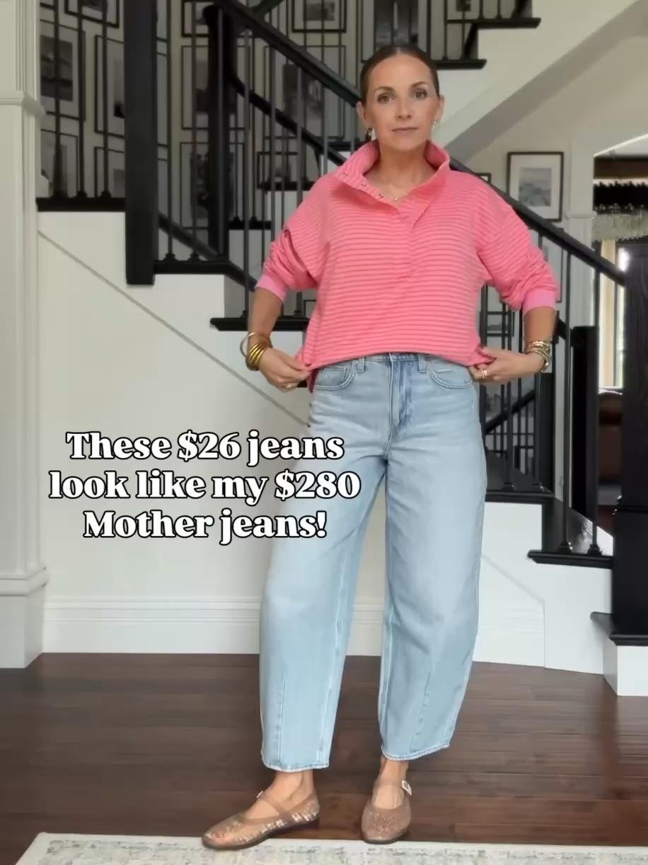 @Target barrel jeans on sale! Get your true size! I am in a 4

#LTKgrwm