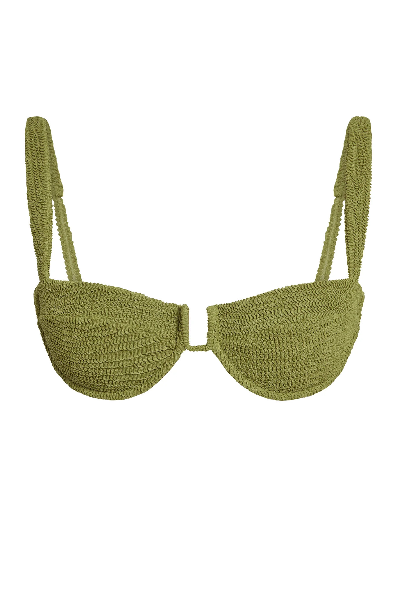 Cala Roja Top - Vivid Moss Crinkle | Monday Swimwear