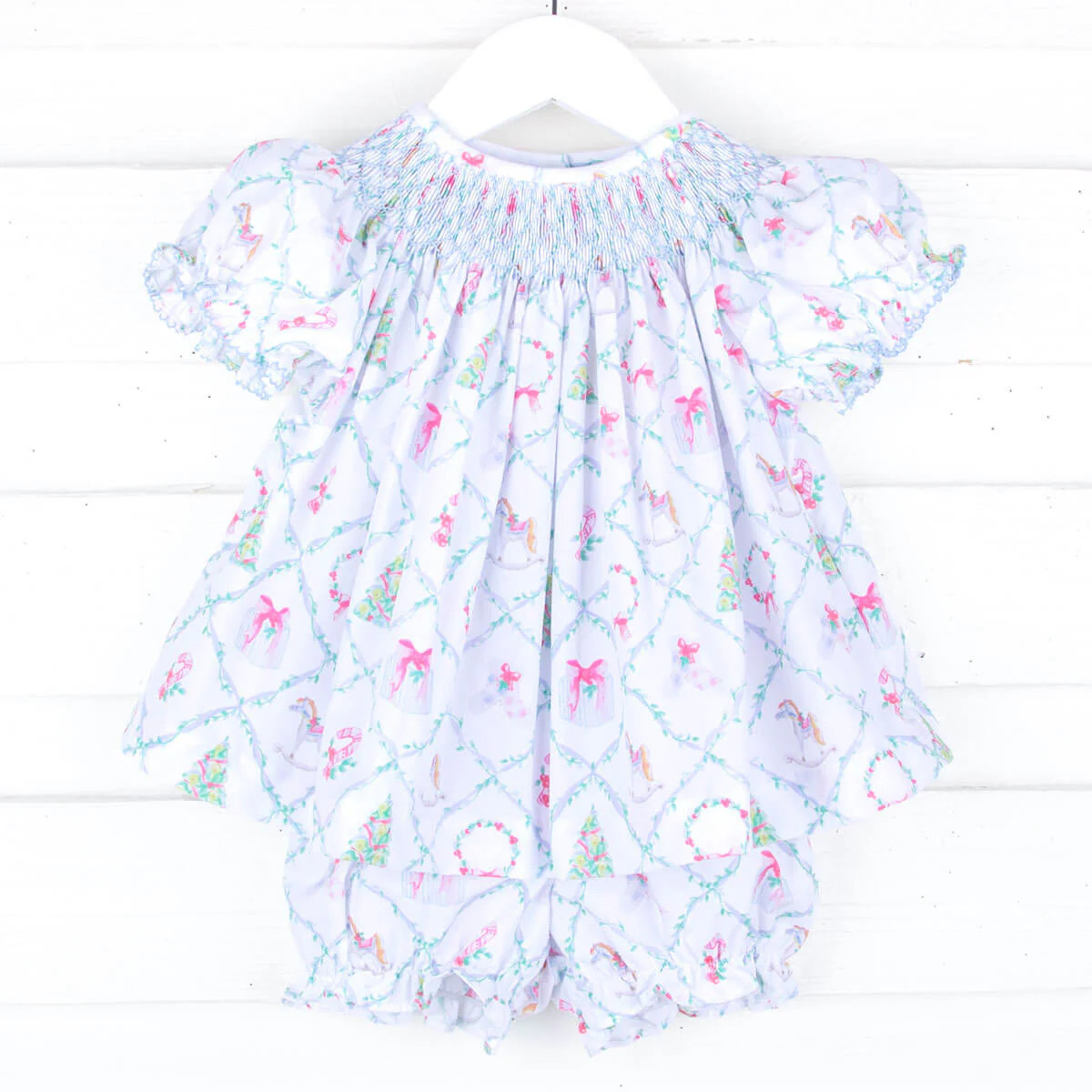 The Broke Brooke x CW Geo Smocked Bloomer Set | Classic Whimsy