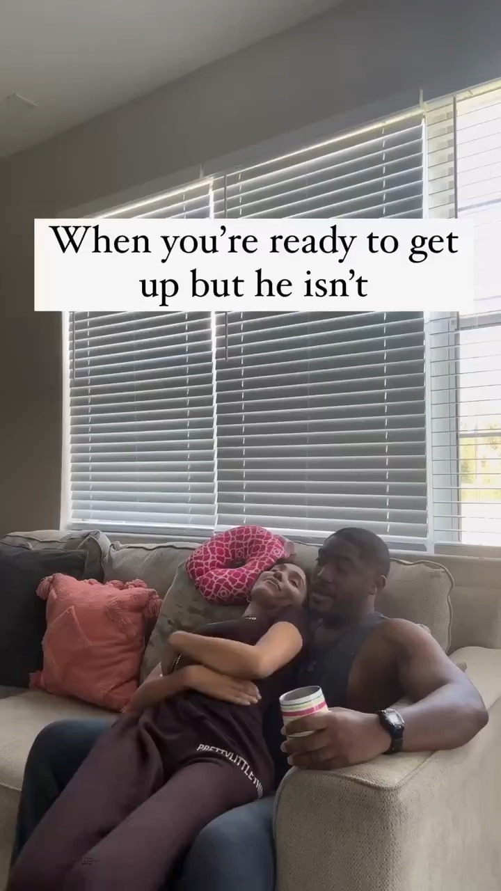 he’s never ready for me to get up or leave for that matter but I love being in his arms so it’s a win win😭

is your boo like this?? 

married life | relationships | couples | marriage humor 

#couplethings #relationshipvideos #relationshiphumor