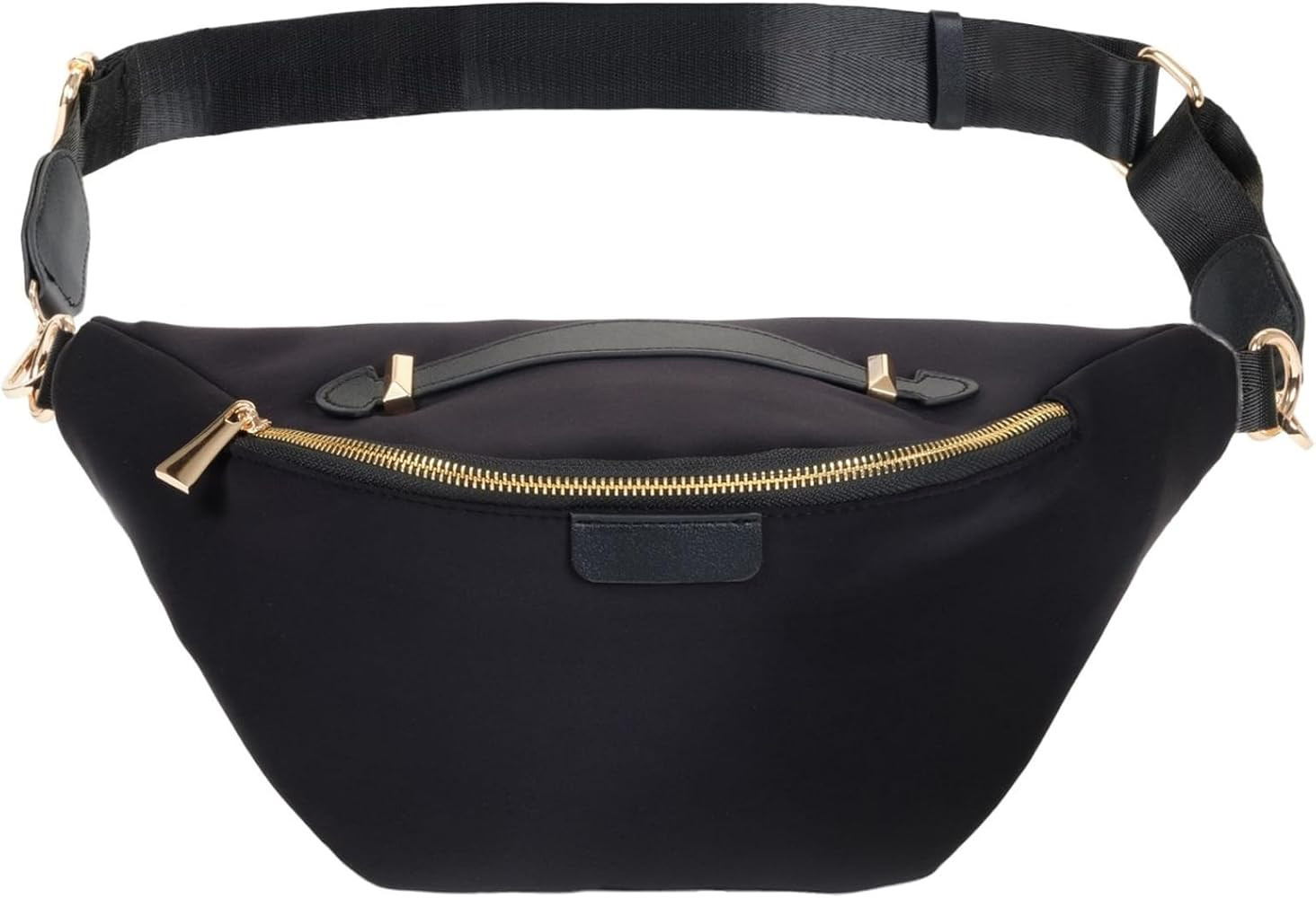 Plus Size Black Fanny Pack, Unisex Cross Body Bag with Adjustable Strap (Fits 42-54 Inch Waist) | Amazon (US)