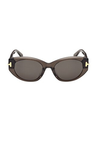 TOM FORD Oval Sunglasses in Grey | FWRD 
