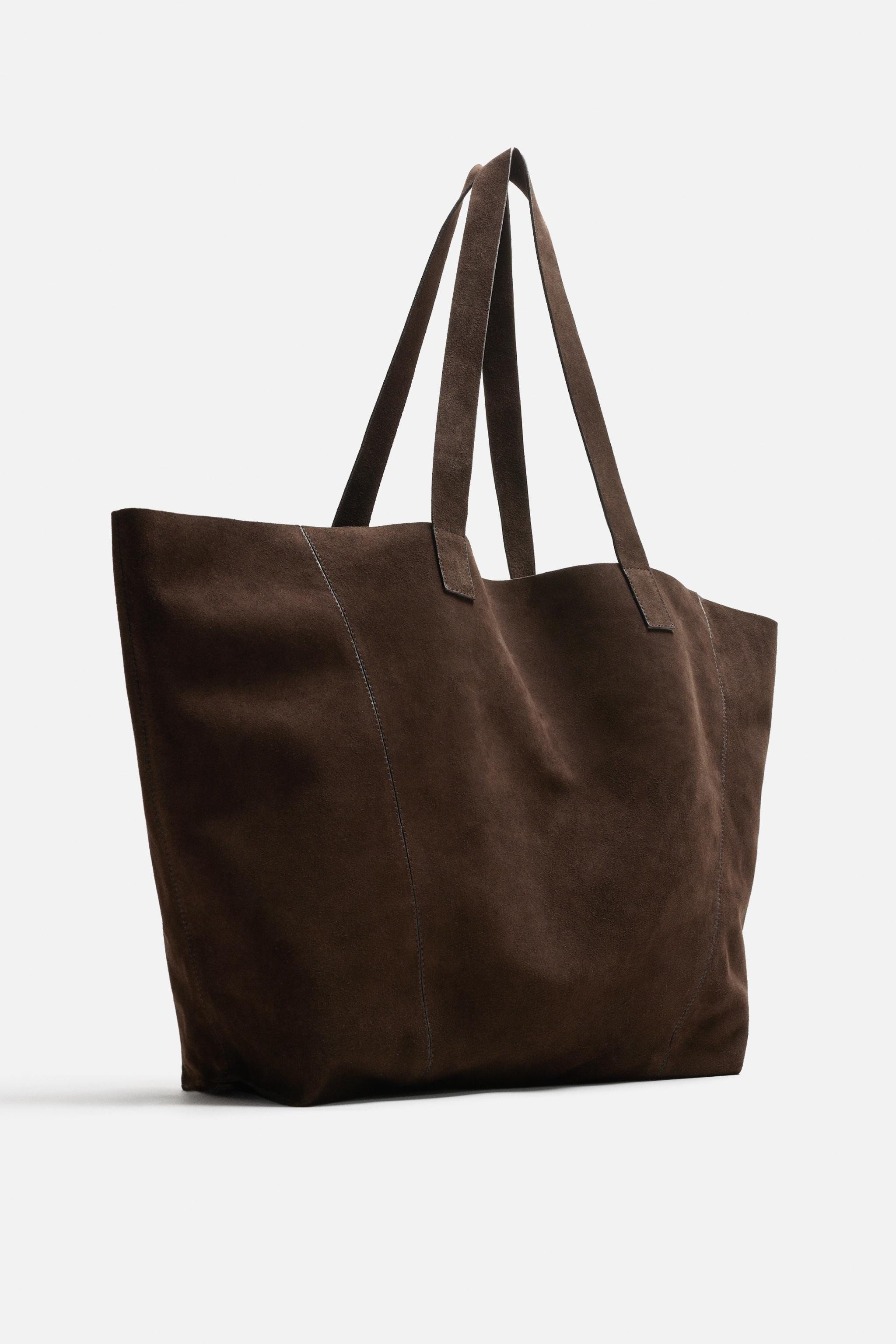 LEATHER TOTE BAG | Zara UK