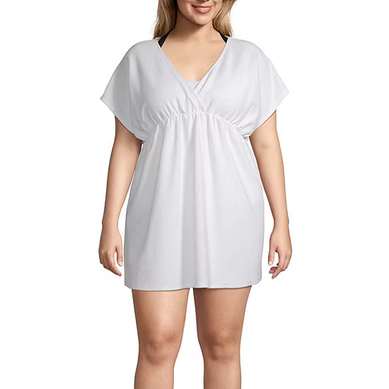 a.n.a Terry Womens Dress Swimsuit Cover-Up Plus | JCPenney