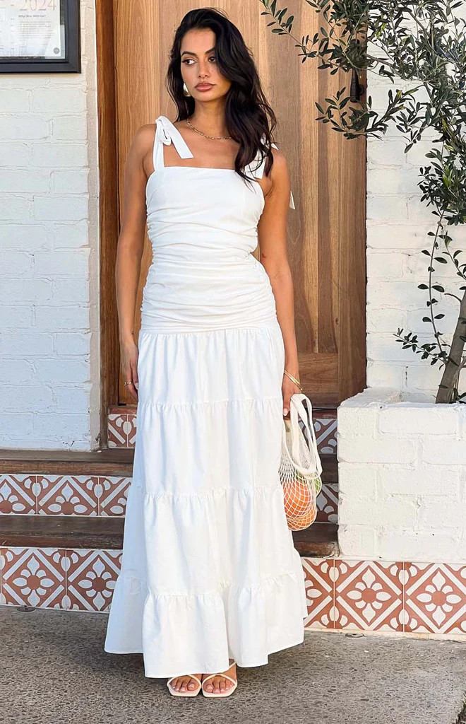 Tessa White Maxi Dress | Beginning Boutique (US)