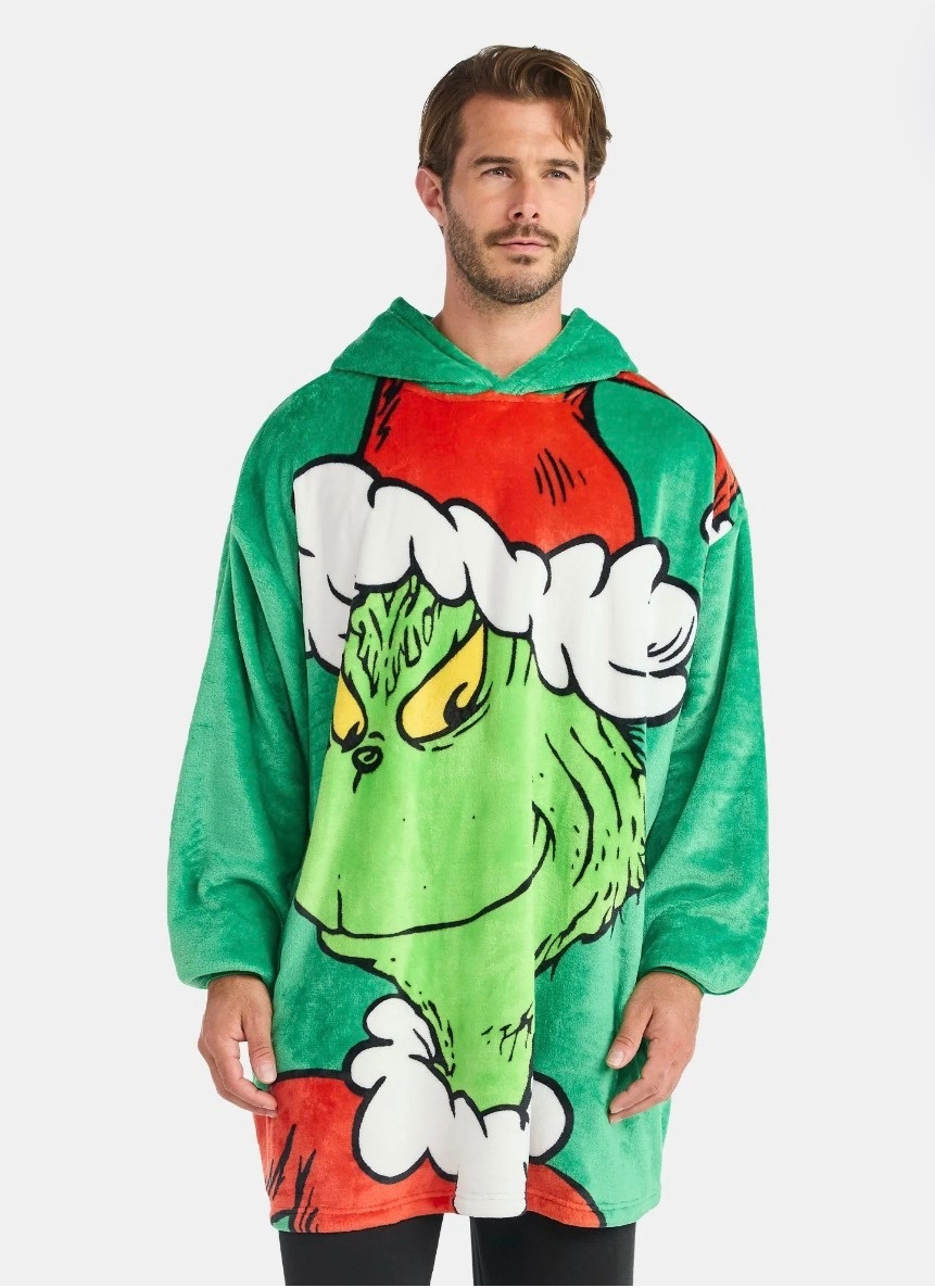 Walmart Dr. Seuss The Grinch Men's and Big Men's Oversized Plush Sleeper Hoodie, One Size Fits Most

#LTKMens #LTKHoliday #LTKFindsUnder50