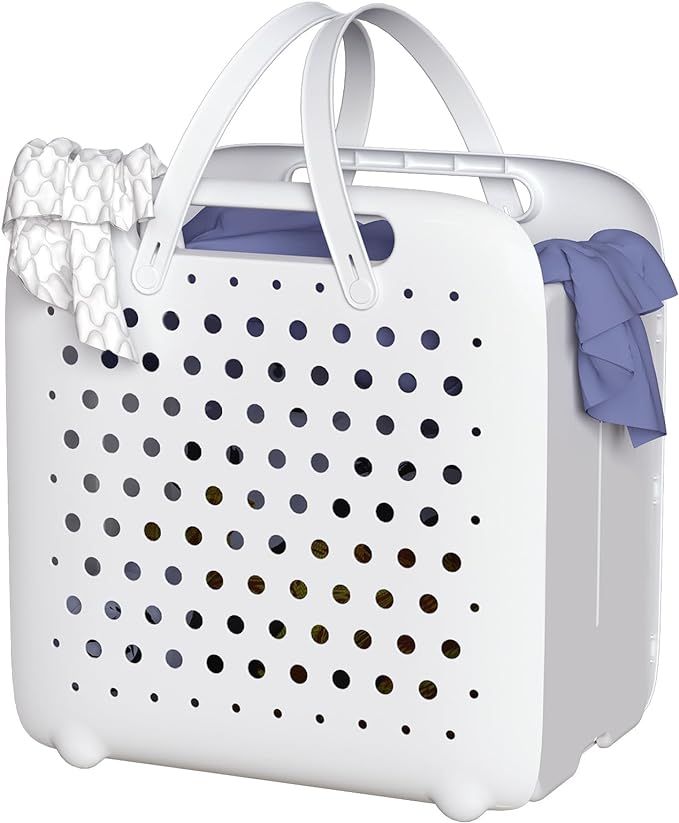 HAIXIN HOME Laundry Basket, 45L/12 gallon Laundry Hamper, Collapsible Laundry Baskets, Plastic La... | Amazon (US)