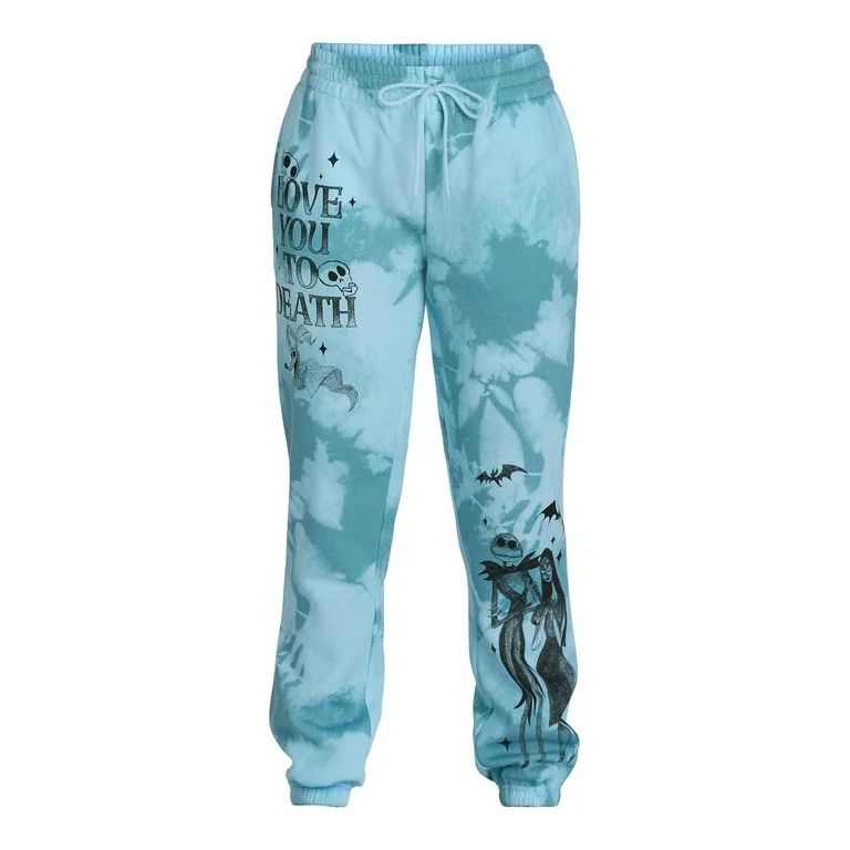 Disney Women’s Nightmare Before Christmas Tie Dye Graphic Print Joggers, Sizes XXS-XXL - Walmar... | Walmart (US)