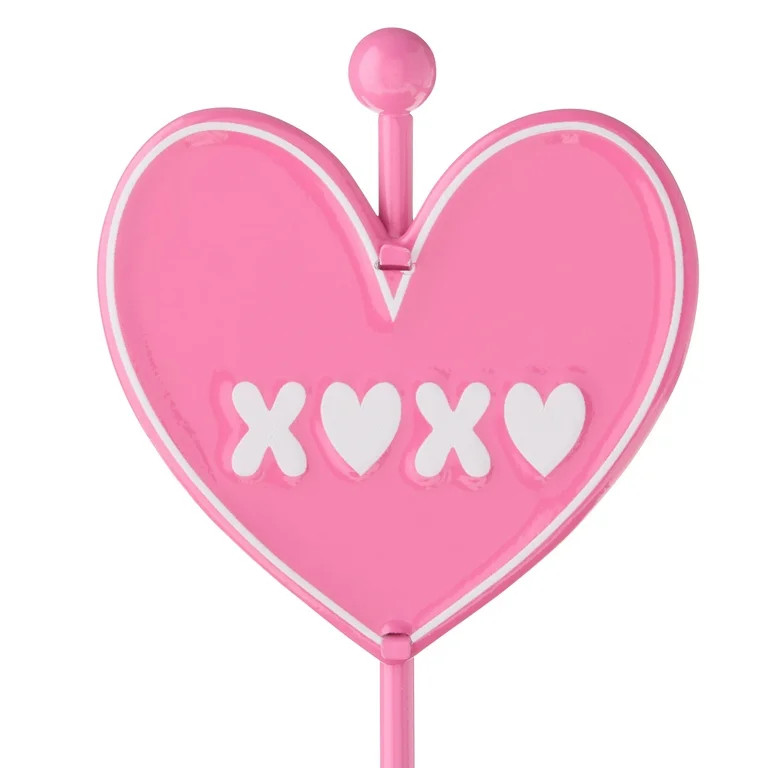 Metal XOXO Heart Tabletop Sign, Pink, 7", Valentine's Day by Way To Celebrate | Walmart (US)