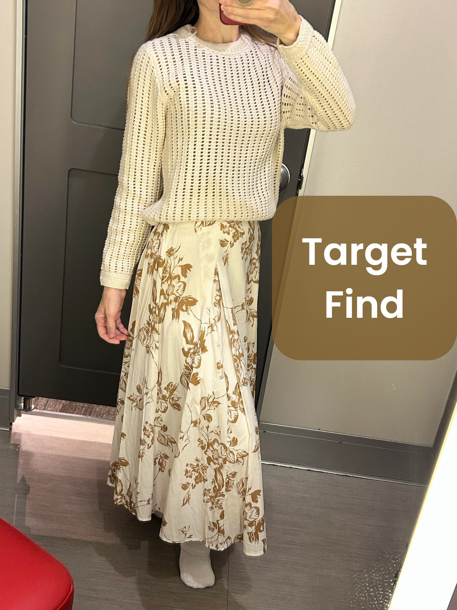 Spring styles are popping up in stores, and they’re soooo good! This skirt is DIVINE! It’s a full skirt that sits at the natural waist. Pair it with a knit sweater and some knee high boots for the remainder of winter, and then a tee and Mary Jane flats once spring comes. So versatile!

Sweater - Target, Universal Thread, sz S (this item is so new, it’s not on the Target website, but is available in store. I’ll update this post when it arrives!)

Skirt - Target, XS, brown floral (also comes in other colors)

#LTKOver40