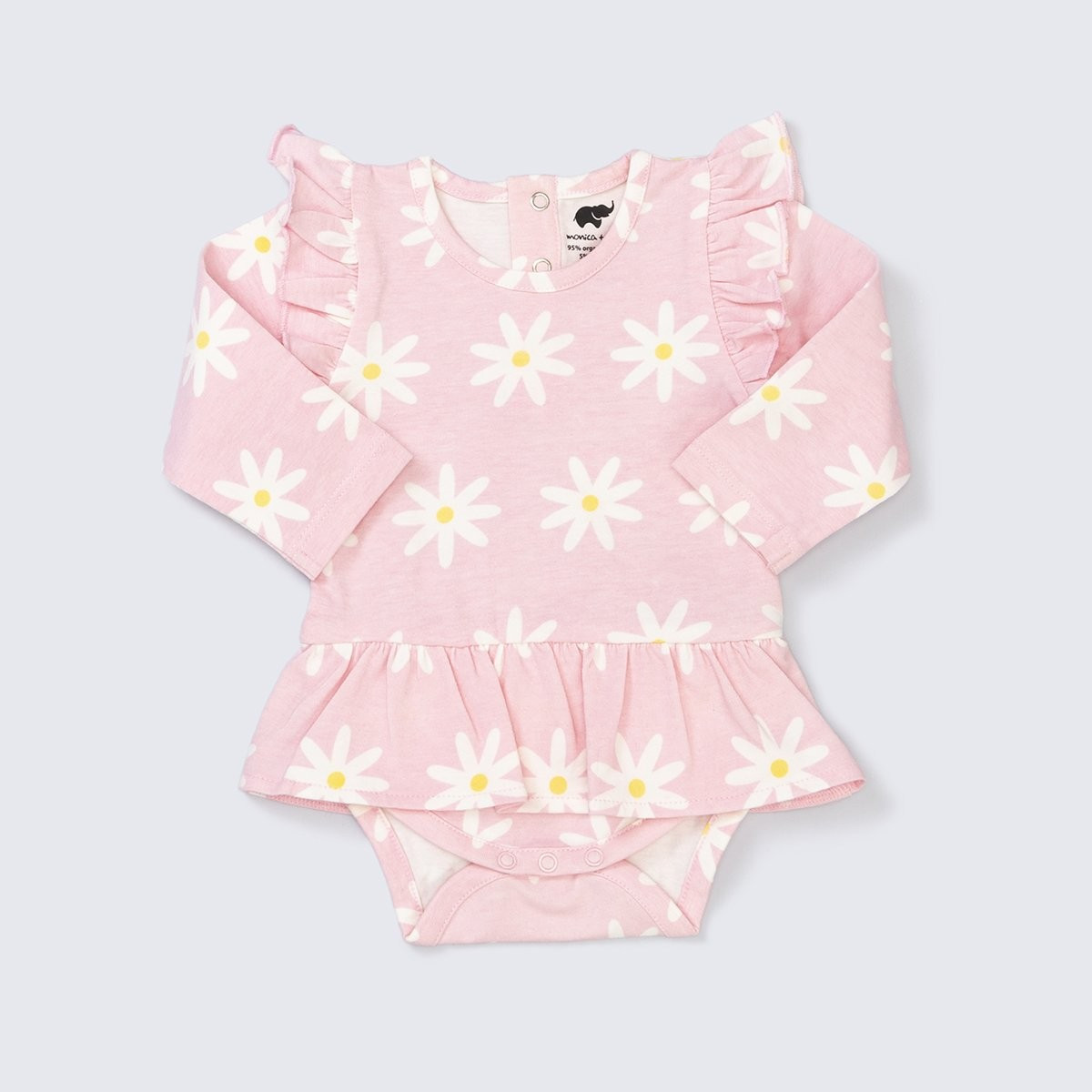 Long Sleeve All Dressed Up Ruffle Bodysuit | Monica + Andy