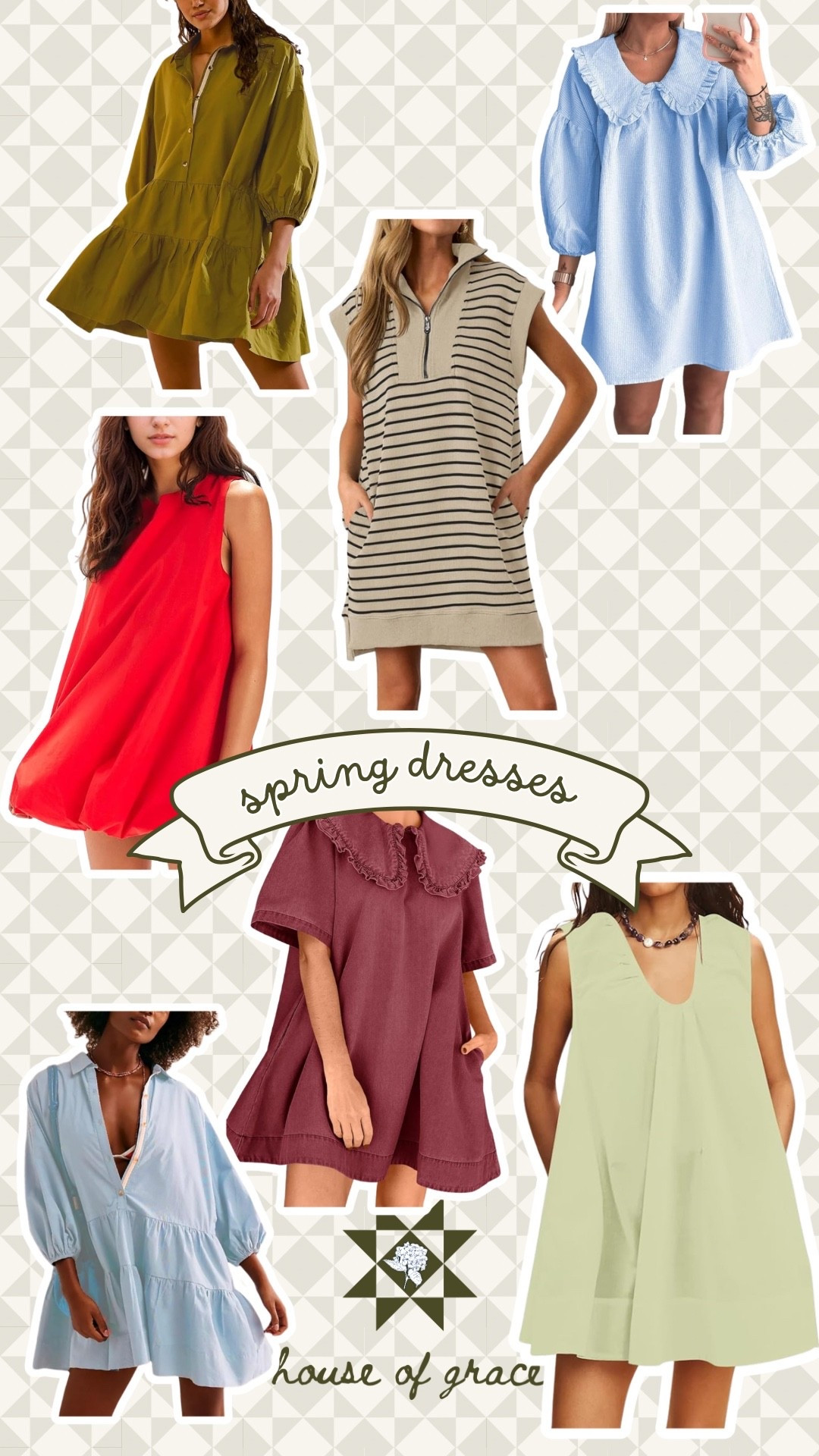 Spring dresses! All mini or babydoll style for those warmer days! So many cutie options! Would all be darling with jelly shoes or lace up sandals! Sneakers even!!

#LTKSeasonal #LTKootd #LTKgrwm