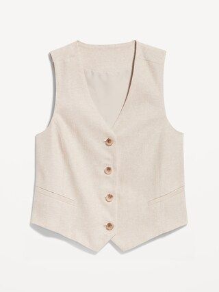 Linen-Blend Vest | Old Navy (US)