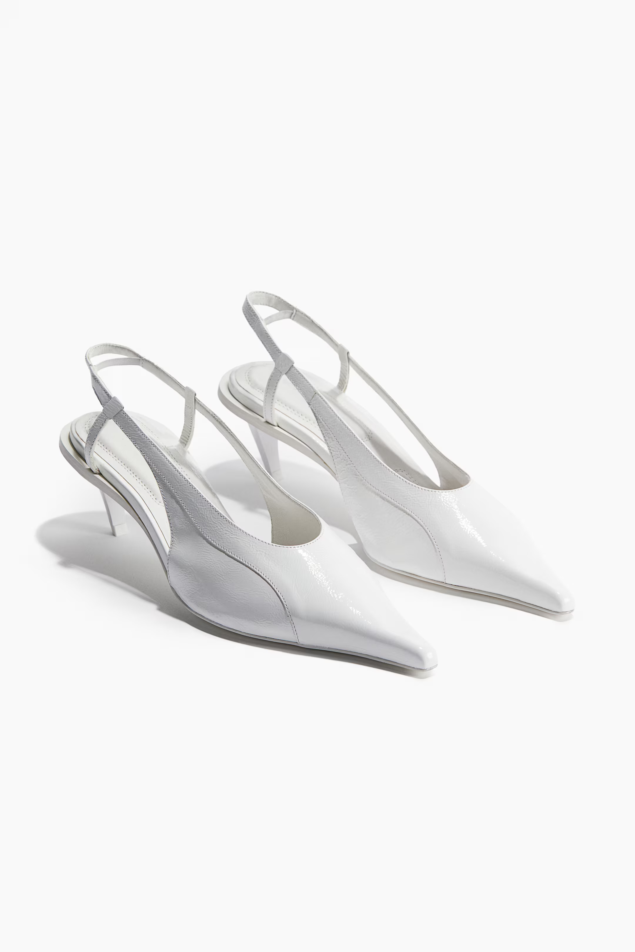 Kitten-Heeled Leather Slingbacks | H&M (US + CA)