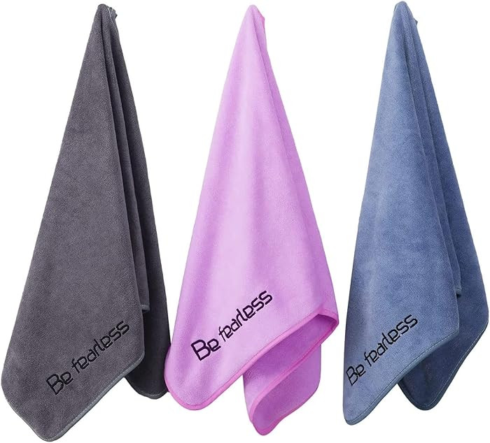 Microfiber Gym Towels 15-Inch x 31-Inch 3 Pack | Amazon (US)