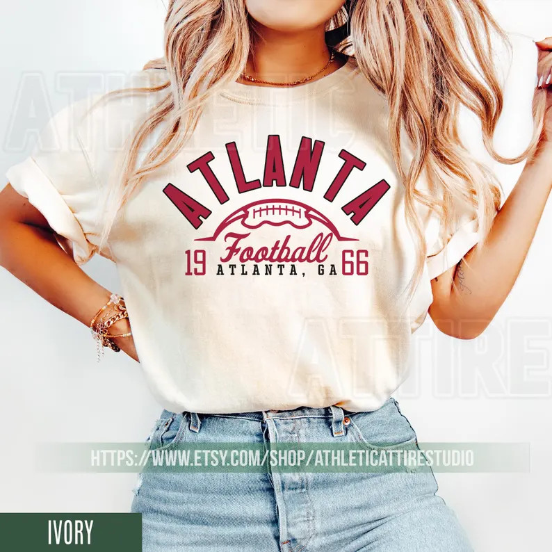 Atlanta Football Vintage Style Comfort Colors T-shirt, Atlanta Football T-shirt, Vintage Atlanta ... | Etsy (US)