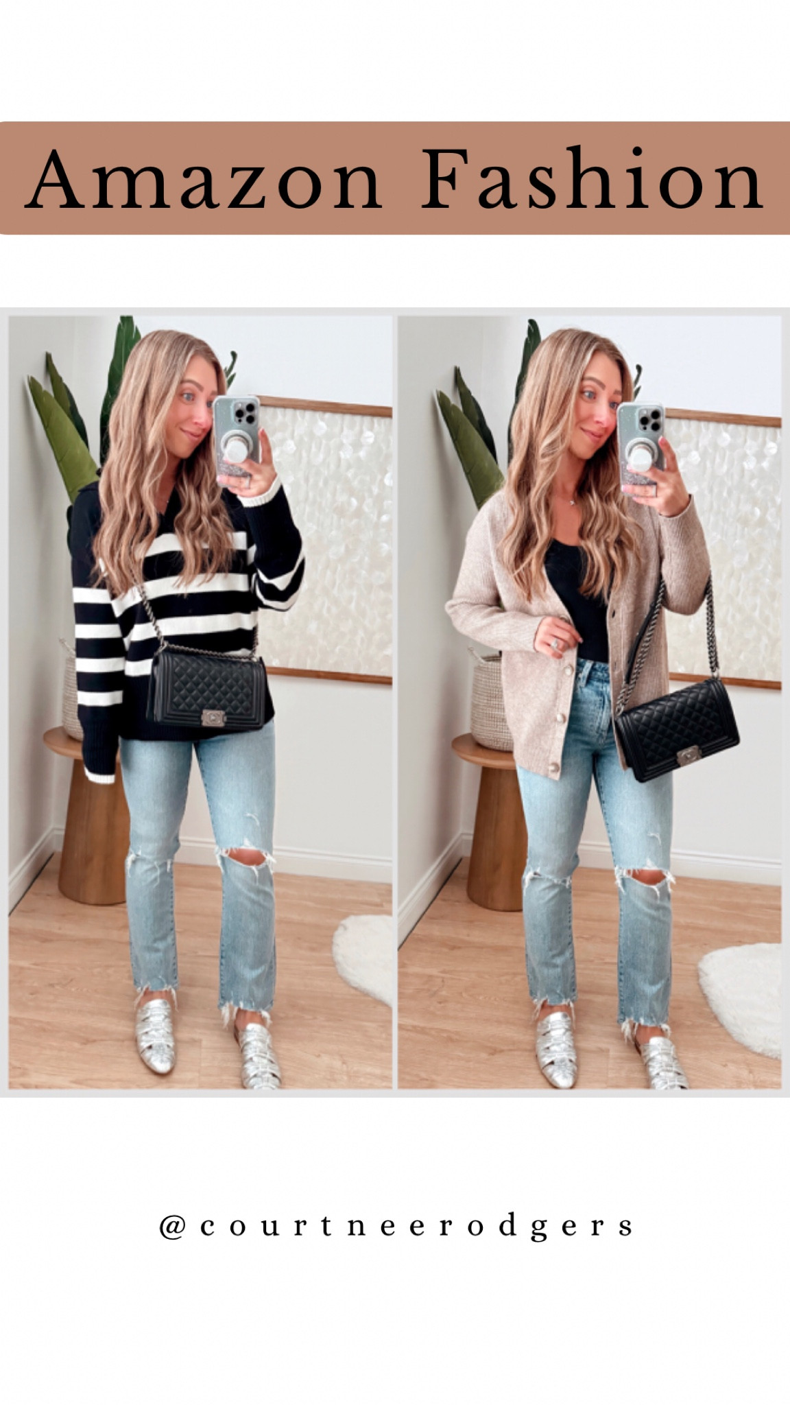 ✨Sharing 2️⃣ look for less sweaters …you won’t believe the price comparison to the designer ones! 🙃 Trust me, you want to grab these save sweaters—the quality is FANTASTIC!! 😍 Which one is your fave? Tell me below!👇🏻 You can shop everything via the link in my bio ➡️

➡️Sizing:
•Striped sweater (size small)—black and white
•Cardigan (size small) —color: cashmeree

Amazon, amazon fashion, cardigans, Amazon cardigans, save or splurge 

#LTKfindsunder100 #LTKfindsunder50 #LTKsalealert