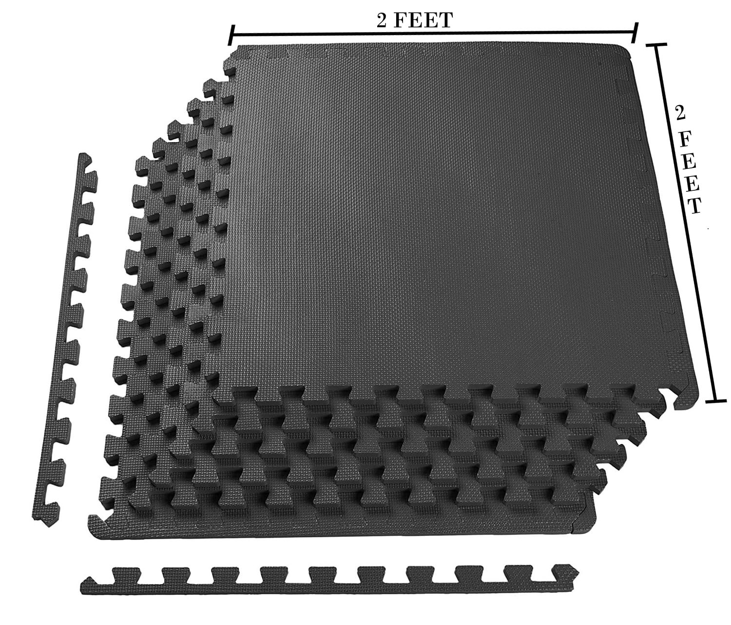 Fitit 1/2 In. Extra Thick EVA Foam Mat with Interlocking Tiles 24 Square Feet - Walmart.com | Walmart (US)