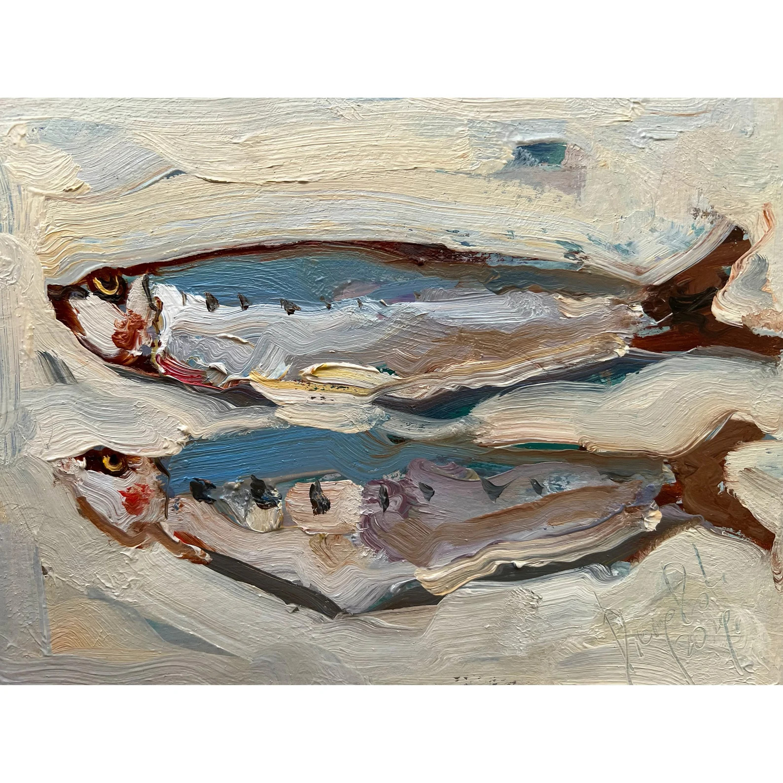 Sardines Oil Painting, Original Impasto Artwork | Etsy (Global)