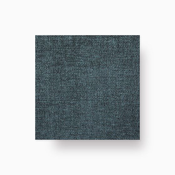 Freya Low Profile Bed Frame W/ Headboard No Tufting, Performance Distressed Velvet Lagoon, No Show, Queen | West Elm (US)