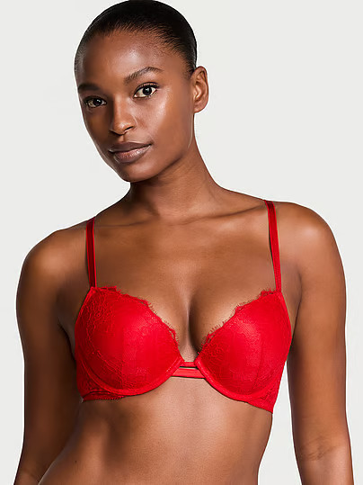 Very Sexy Rose Lace Push-Up Bra, Red, 36G - Women's Bras - Victoria's Secret | Victoria's Secret (US / CA )