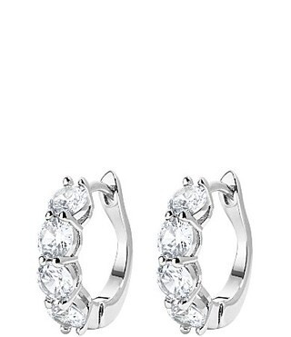 Electric Picks Daphne Rhinestone Hoop Earrings - Silver | Dillard's
