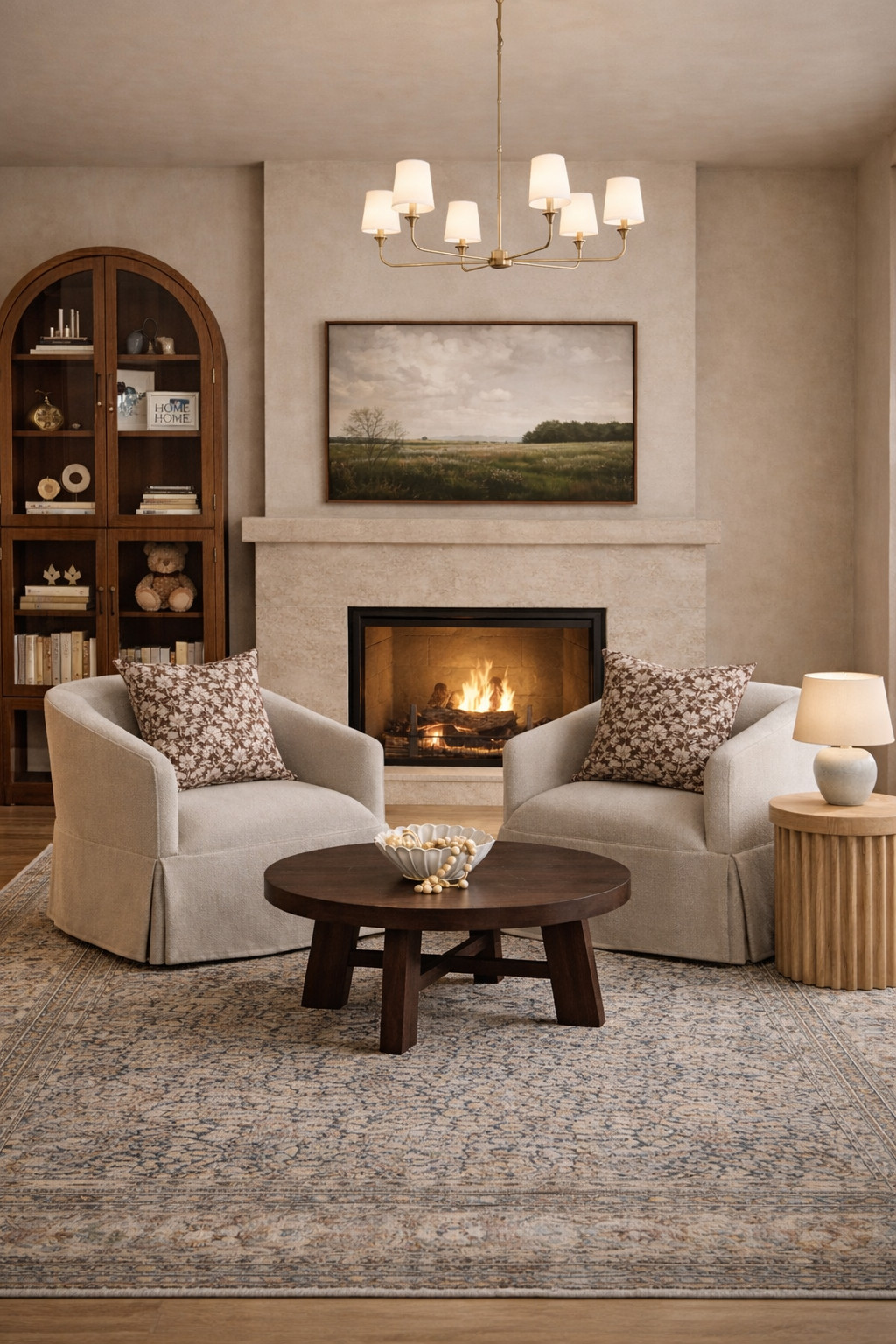 Amazon Home  Decor!

area rug, swivel accent chair, side table, coffee table, decorative pillow, display cabinet, decorative bowl, landscape wall art, chandelier 

 #LTKHome #LTKSaleAlert #LTKFindsUnder100