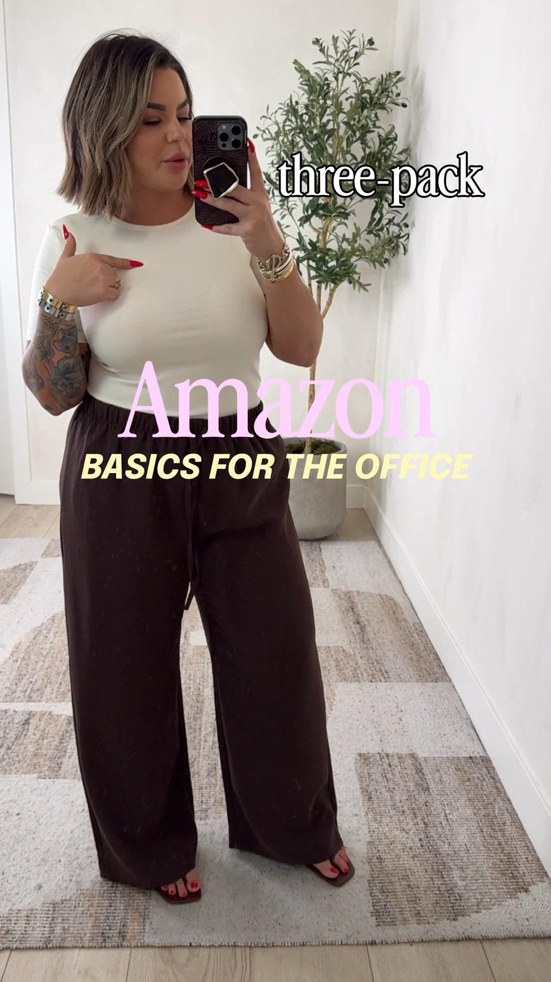 Basics for the office you can’t beat the price for 3 tops that are really nice material. 

Tops L 
Pants XL reg length for oversized fit. L also fits me well in these pants but just not as oversized. Pants don’t wrinkle either which is so nice !

Follow my shop @shaynaslife on the @shop.LTK app to shop this post and get my exclusive app-only content!

#liketkit 
@shop.ltk
https://liketk.it/6lPRf